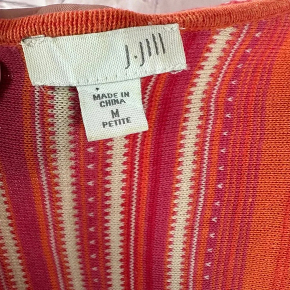 J.Jill bright colored open front cardigan perfect for coverup size medium petite - Picture 5 of 7